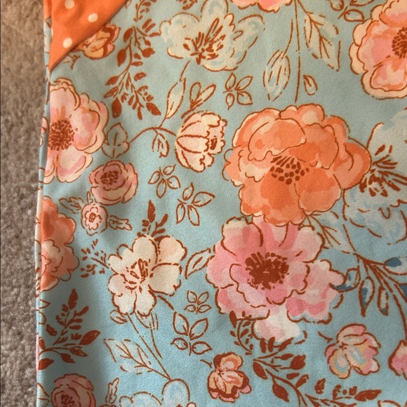 Cheeky Plum Orange and Blue Floral Kids Dance/Gymnastics Leotard NWOT! - Picture 5 of 5